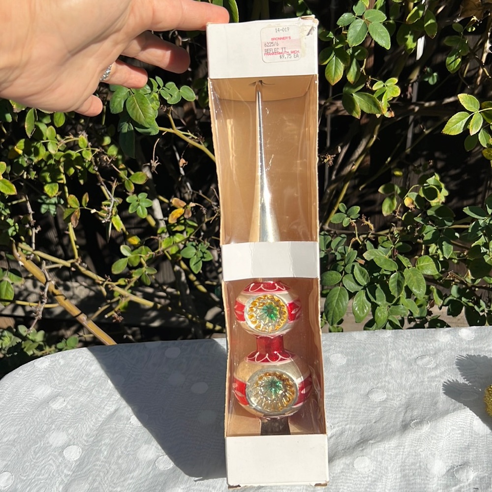 Vintage indent tree toppers handblown.🌲